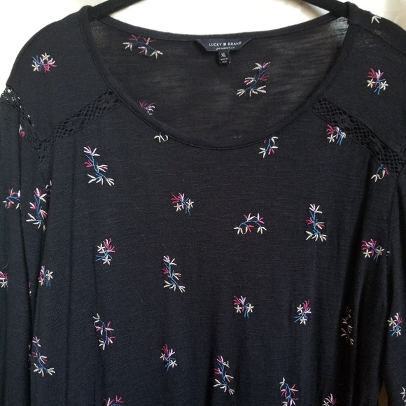 Lucky Brand- Multi Swiss Dot Blouse - Picture 7 of 8